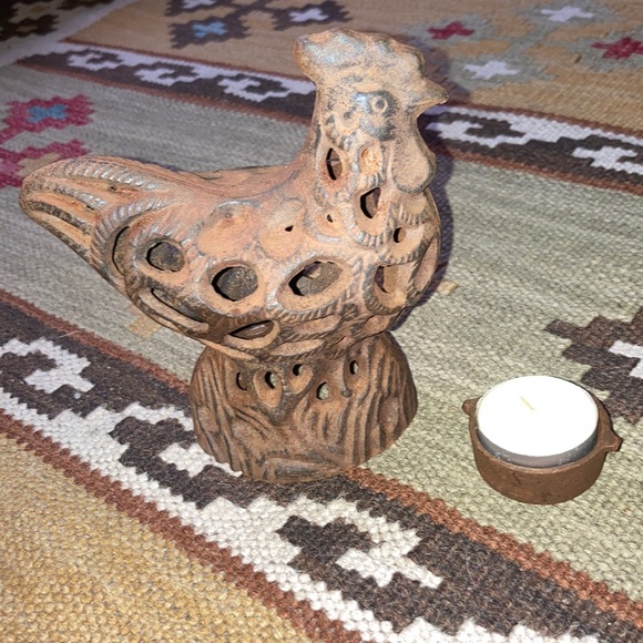 Other - Tea candle holder cast iron chicken